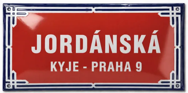 Smaltovaná uliční cedule. O-ulice 54